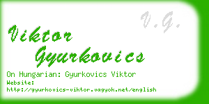 viktor gyurkovics business card